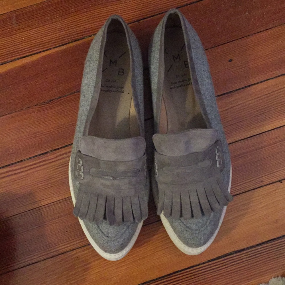 Grey Anthropologie loafers